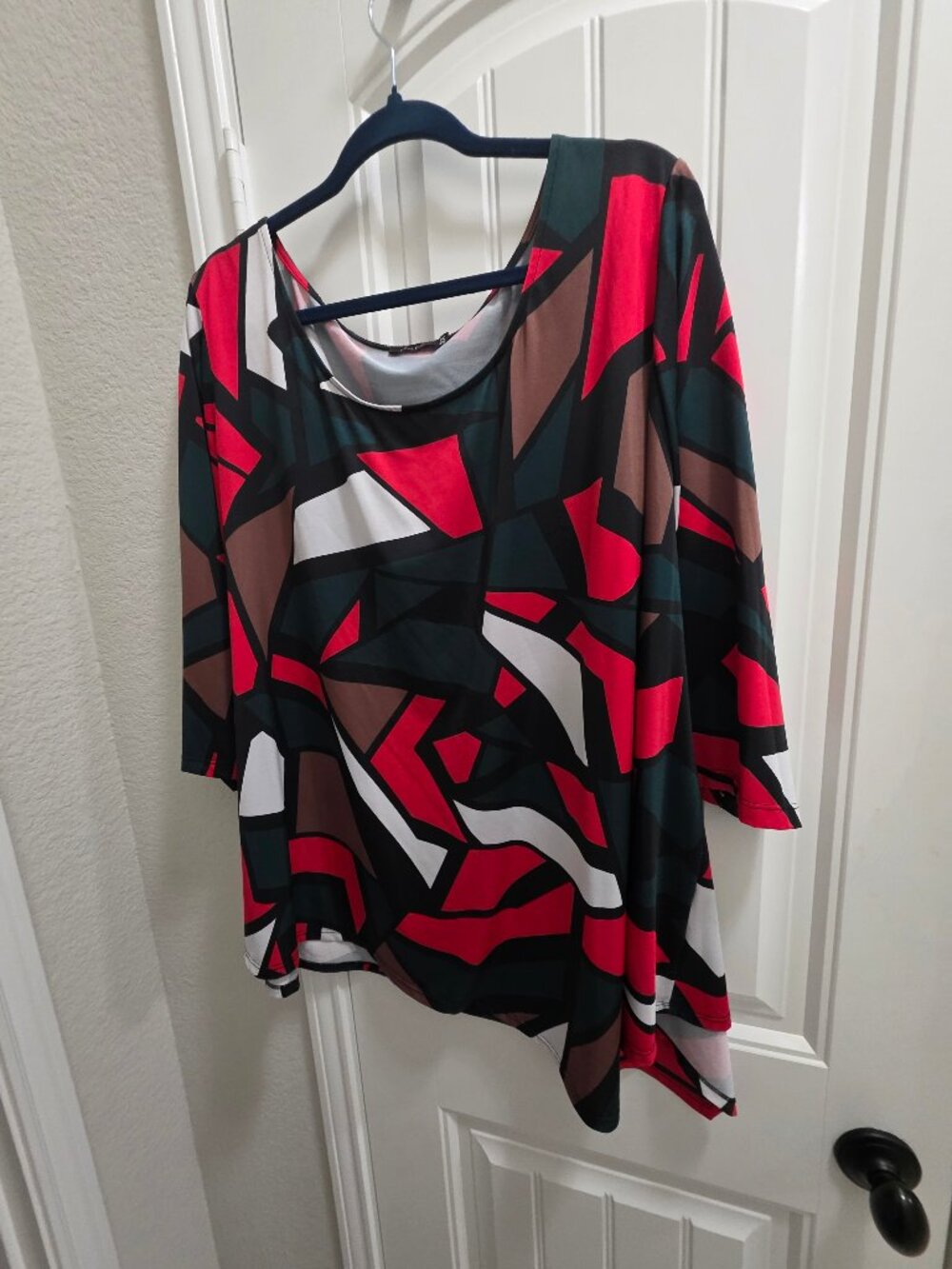 Jete 3X “Christmas Tree” abstract geometric tunic
